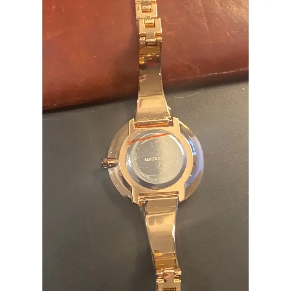 Women's 35mm Rose Gold Tone Elvitario Watch, Crystal Accents